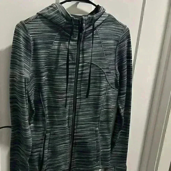 Lululemon Hooded Define Jacket *Nulu Space Dye Heathered Nocturnal Teal Sz8 EUC - Picture 7 of 9